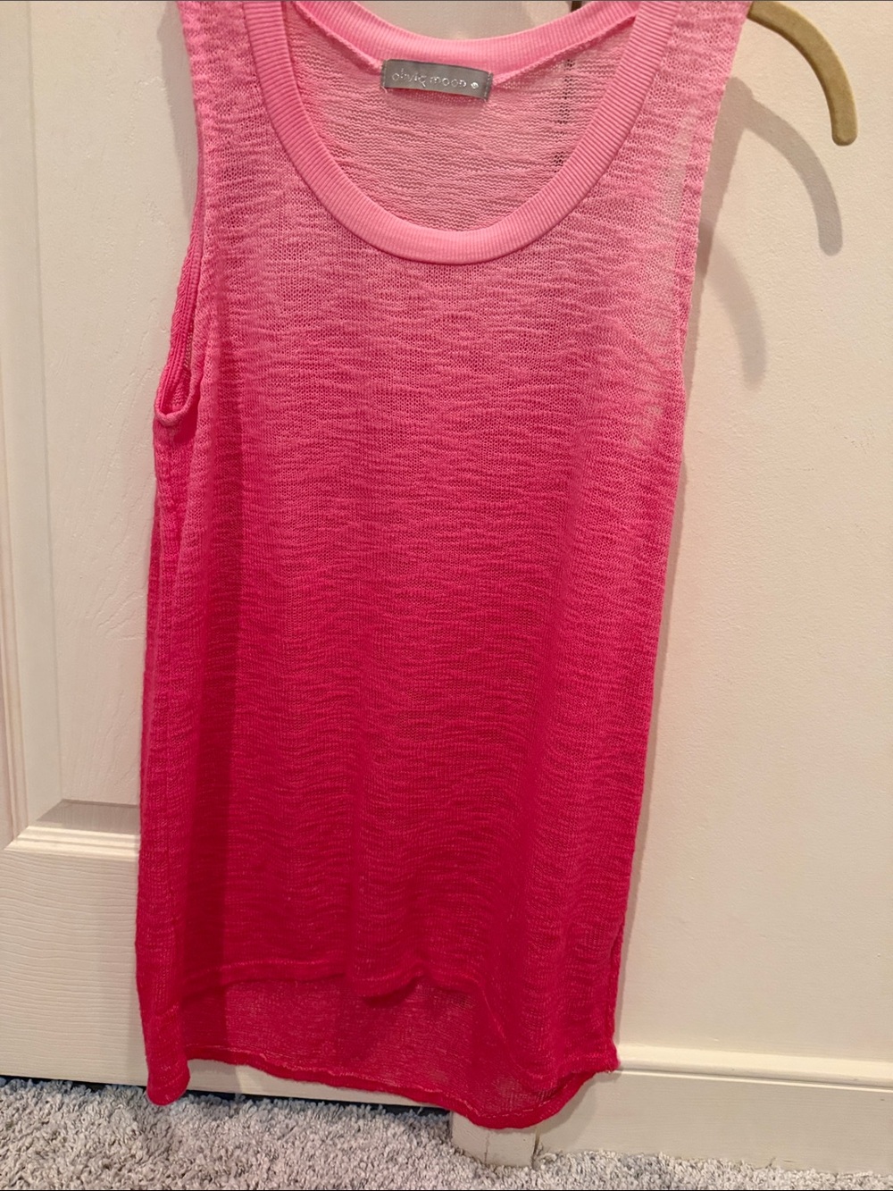 Olivia Moon Pink Ombre Knit Tank Top